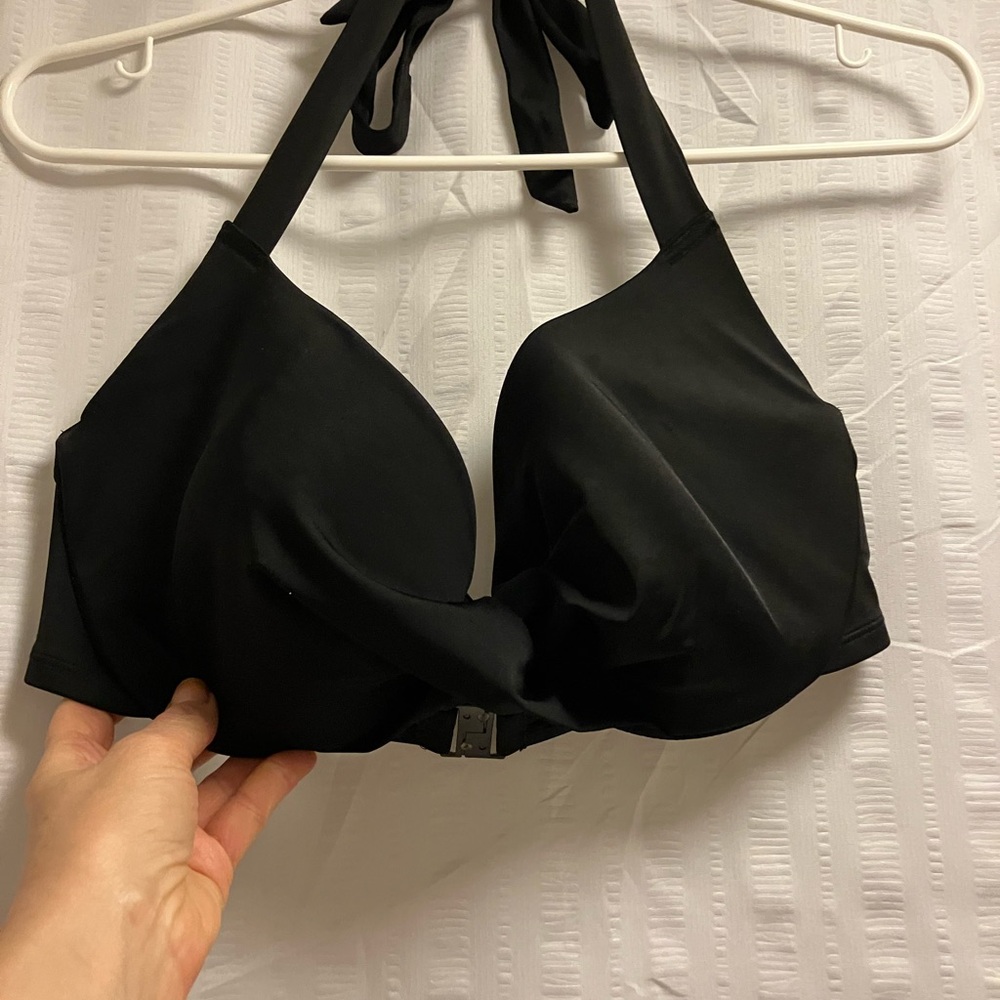 H&M Black Bikini Top Size 36E